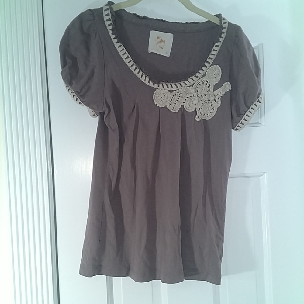 Rustic stone colored tee from Anthropologie